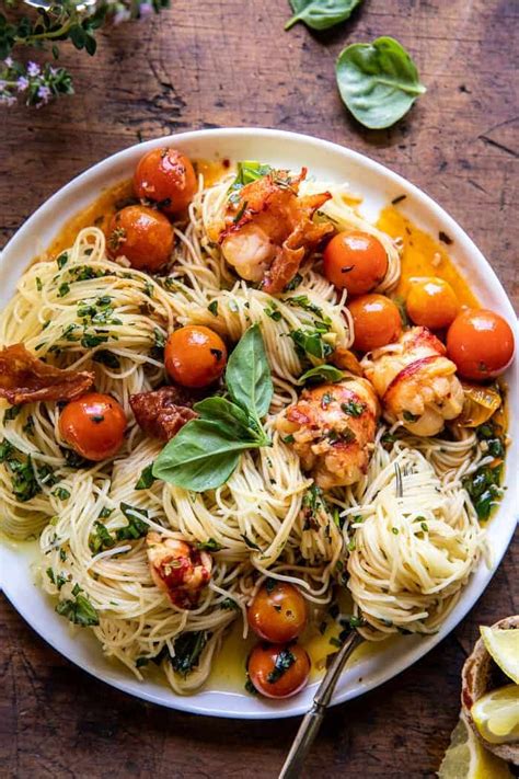 brown-butter-lobster-pasta-with-burst-cherry-tomatoes image