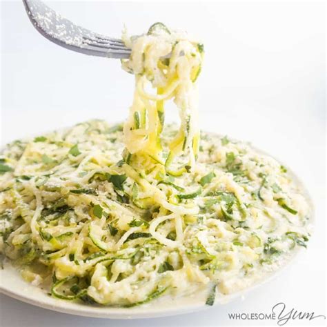 zucchini-noodles-recipe-with-healthy-alfredo-sauce image