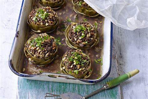 stuffed-artichokes-with-meat-and-pine-nuts image