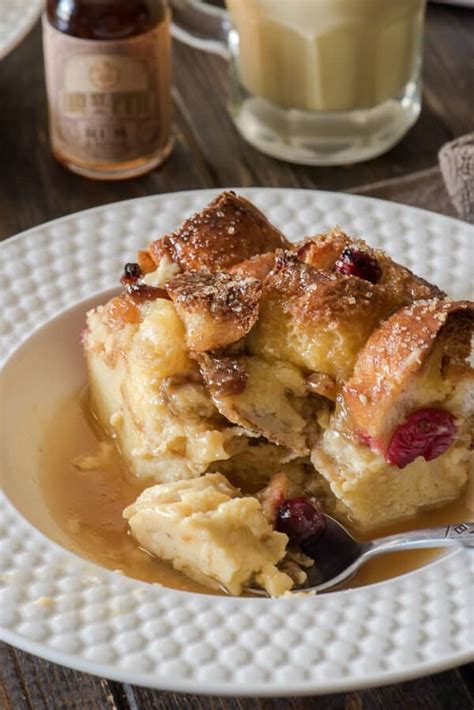 eggnog-bread-pudding-with-warm-whiskey-sauce image