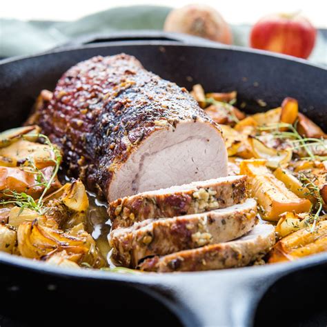 easy-one-pan-maple-glazed-pork-with-apples-and-onions image