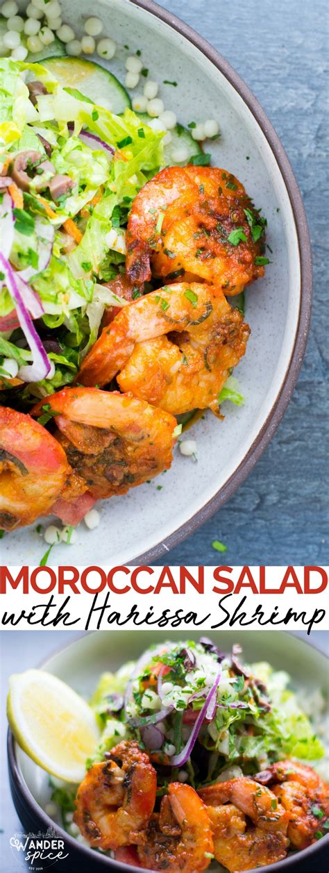 moroccan-salad-with-harissa-shrimp-wanderspice image