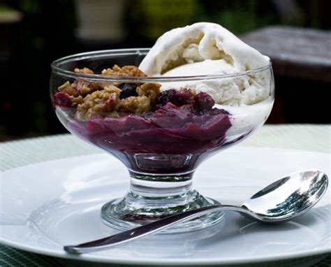 a-southern-table-rhubarb-and-blueberry-crisp image
