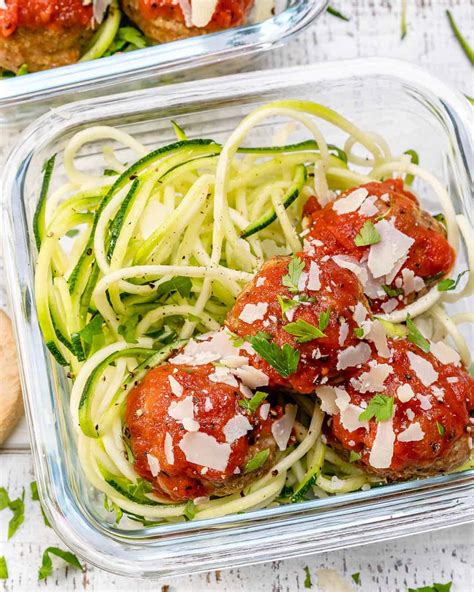 meal-prep-turkey-meatball-zoodles-recipe-healthy image