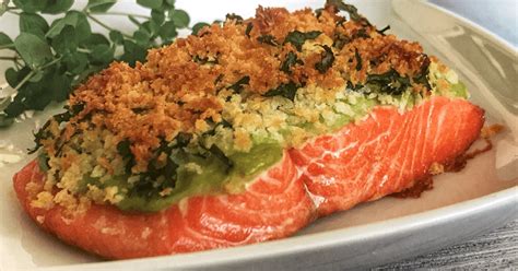 baked-salmon-with-wasabi-panko-crust image