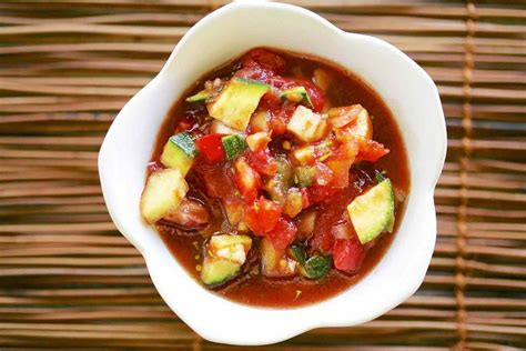 cold-tomato-summer-vegetable-soup-recipe-simply image