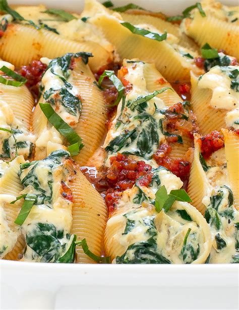 easy-spinach-and-ricotta-stuffed-shells-chef-savvy image