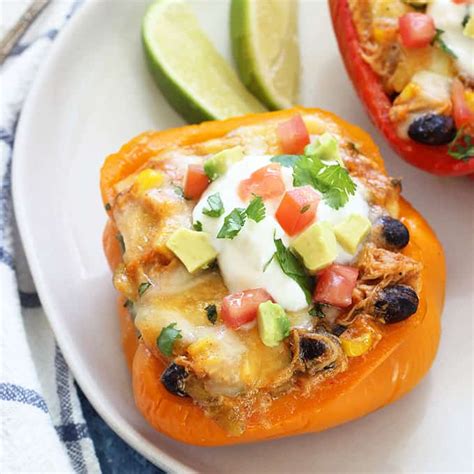 chicken-enchilada-stuffed-peppers-belle-of-the-kitchen image
