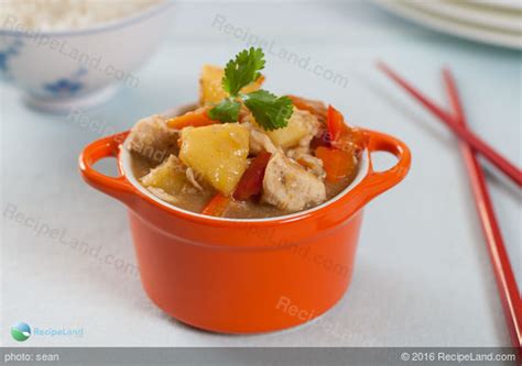 crockpot-chicken-stew-with-pepper-and-pineapple image