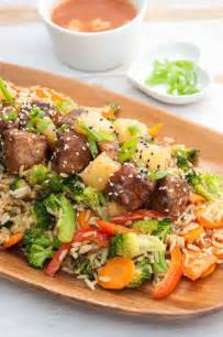 vegan-sweet-and-sour-mock-chicken-on-fried-rice image