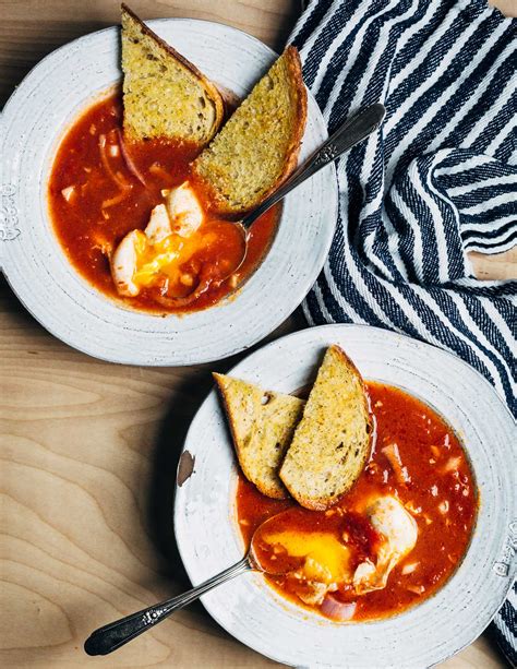 lunch-soup-aka-tomato-soup-with-poached-eggs image