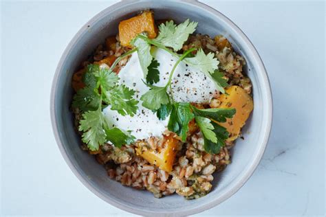 herby-farro-with-butternut-squash-and-sour-cream image