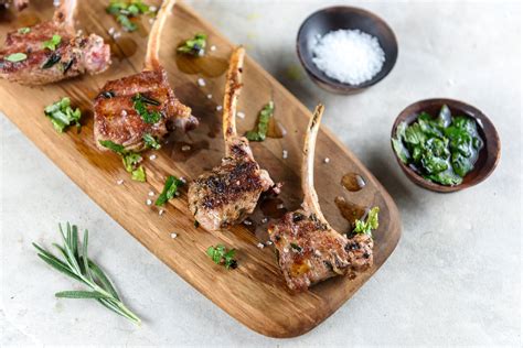 garlic-and-herb-rubbed-lamb-chops-recipe-the-spruce image