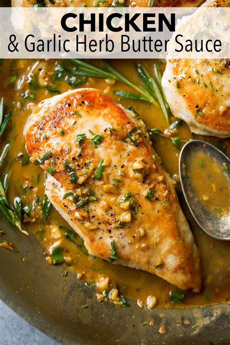 skillet-chicken-with-garlic-herb-butter-sauce-cooking image