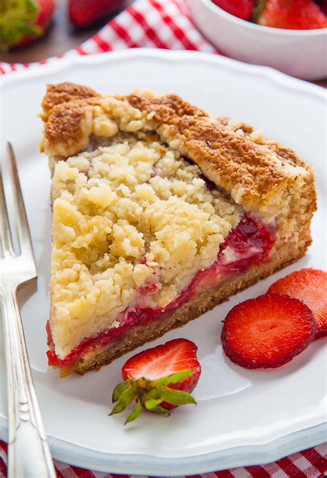 strawberry-crumb-cake-with-vanilla-glaze-baker-by image