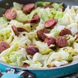 cabbage-and-kielbasa-skillet-spicy-southern-kitchen image