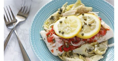 mediterranean-baked-halibut-recipe-popsugar-fitness image