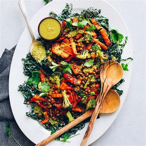 curry-roasted-vegetable-lentil-kale-salad image