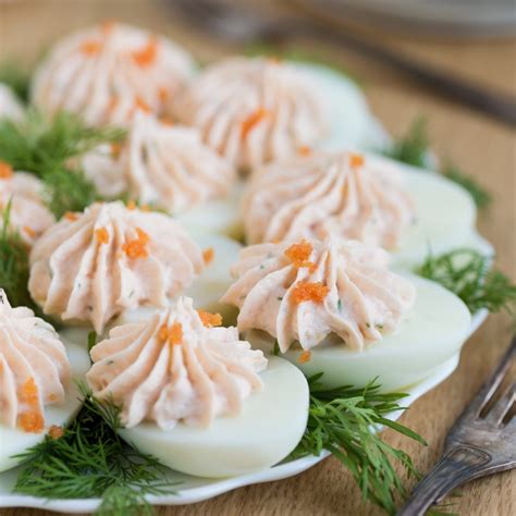 scandinavian-deviled-eggs-with-smoked-salmon-mousse image