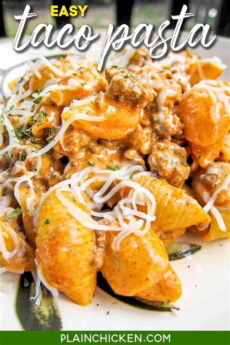 easy-taco-pasta-ready-in-20-minutes-plain-chicken image