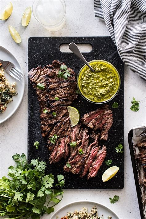 grilled-skirt-steak-with-cilantro-pesto-isabel-eats image