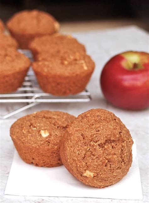 low-fat-apple-bran-muffins-simple-nourished-living image