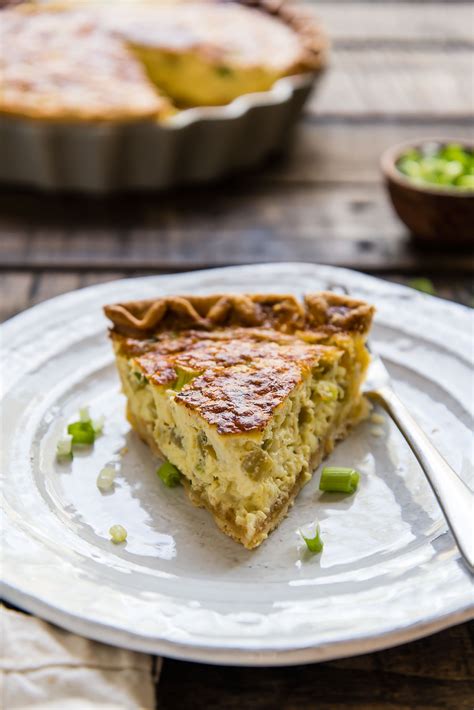 green-chile-pepper-jack-cheese-quiche-foraged-dish image