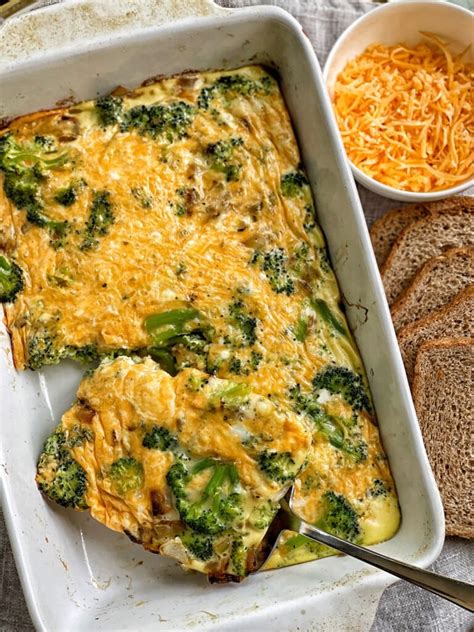 lighter-broccoli-cheddar-egg-bake-sweet-savory-and image