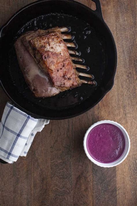roasted-lamb-and-blueberry-sauce-honest-cooking image