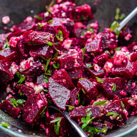easy-beet-salad-with-feta-cheese-recipe-happy-foods-tube image
