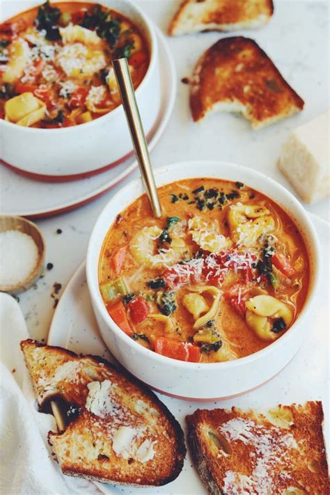rustic-tortellini-soup-with-kale-parmigiano-grilled image