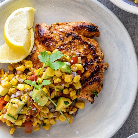 spicy-grilled-chicken-with-corn-salsa-simply-delicious image