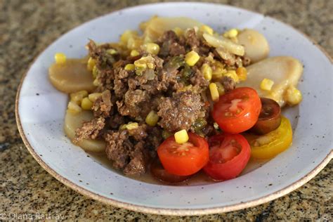 slow-cooker-chinese-pie-with-ground-beef-and-potatoes image