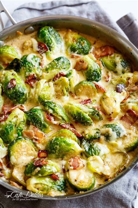 creamy-garlic-parmesan-brussels-sprouts-with-bacon image