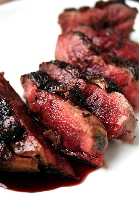pan-seared-wild-duck-breast-with-port-wine-reduction image