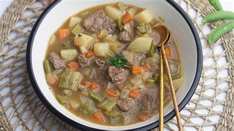 old-fashioned-vegetable-beef-soup-recipe-mashed image