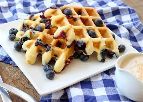 crisp-fluffy-blueberry-waffles-barefeet-in-the-kitchen image