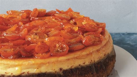 orange-cheesecake-with-candied-kumquats-recipe-bon image