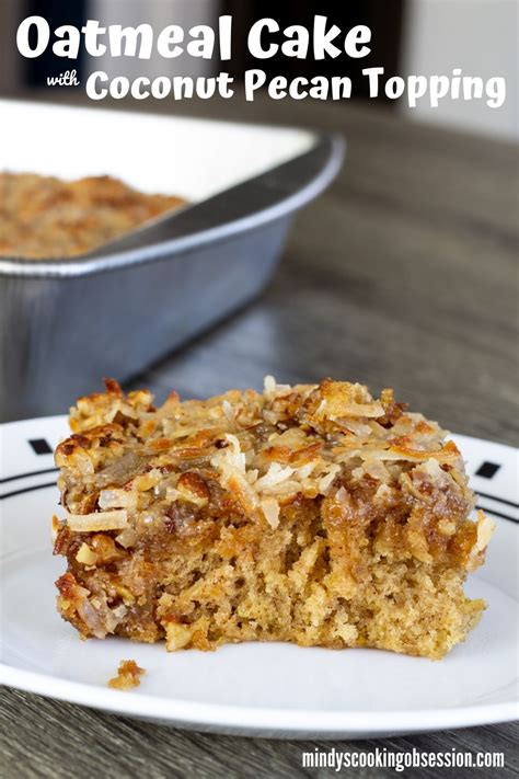 oatmeal-cake-with-coconut-pecan-topping-mindys image