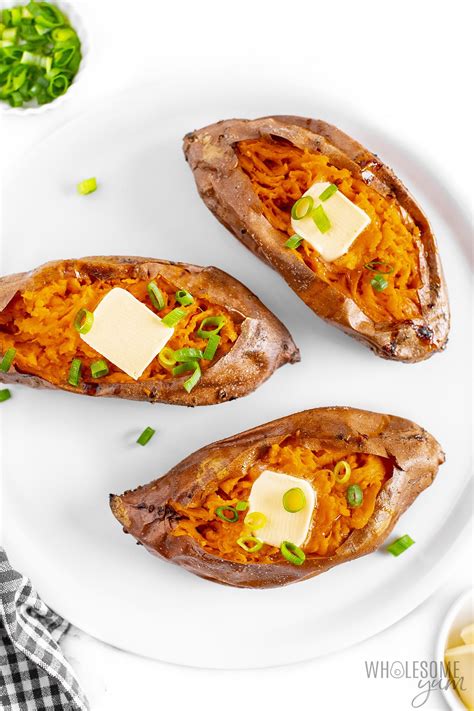baked-sweet-potato-in-the-oven-easy-wholesome image