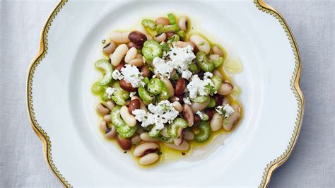 marinated-beans-with-celery-and-ricotta-salata-bon image