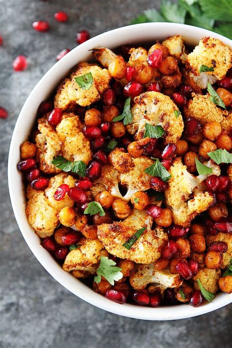 roasted-cauliflower-with-chickpeas-and-pomegranate image