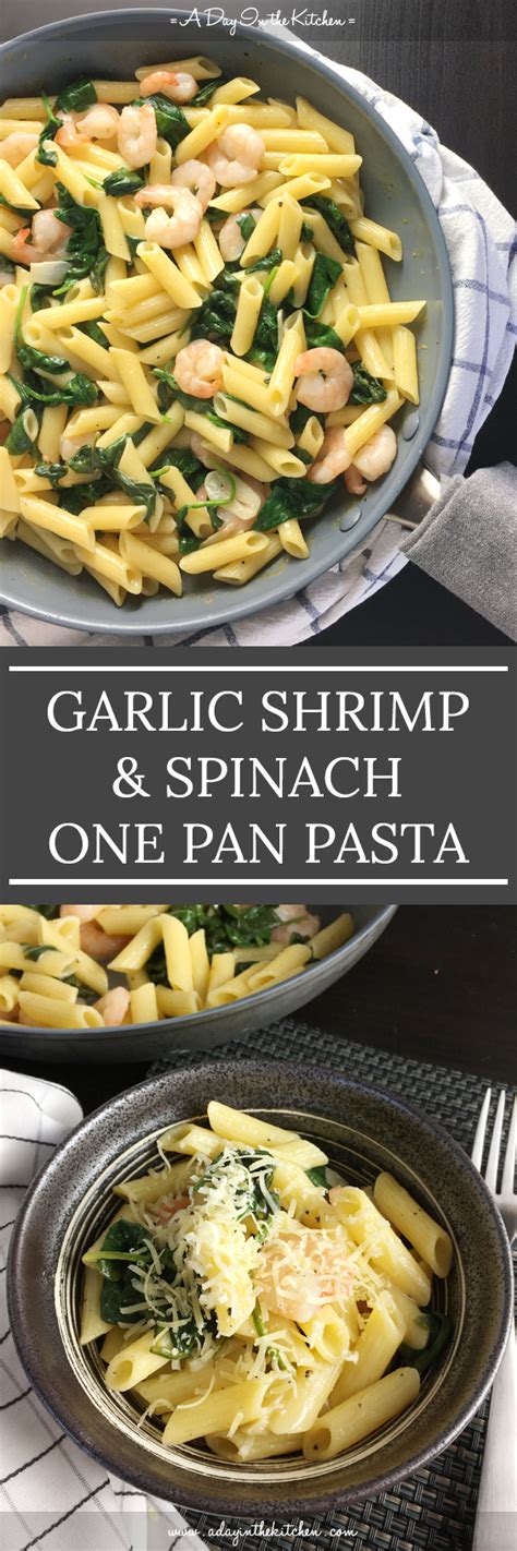 garlic-shrimp-spinach-one-pan-pasta-a-day-in-the image