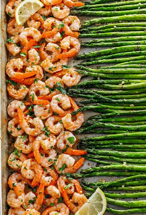 sheet-pan-lemon-garlic-shrimp-and-asparagus-eat-yourself-skinny image
