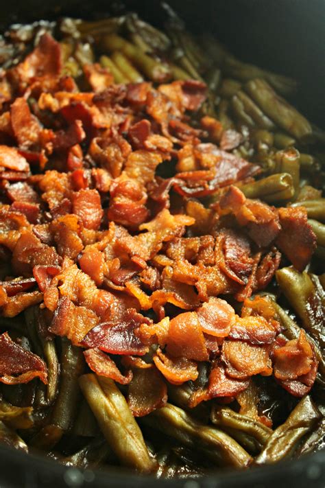 slow-cooker-smothered-barbecue-green-beans-my image