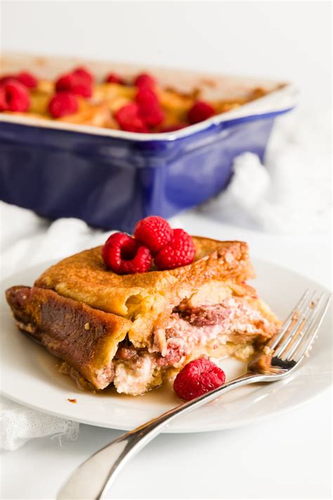 overnight-raspberry-stuffed-french-toast-casserole image