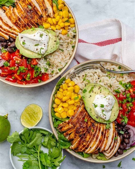 the-best-chicken-burrito-bowl-recipe-healthy-fitness image
