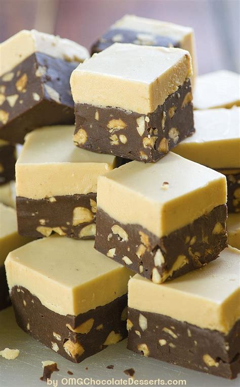 chocolate-peanut-butter-fudge-simplest-layered image