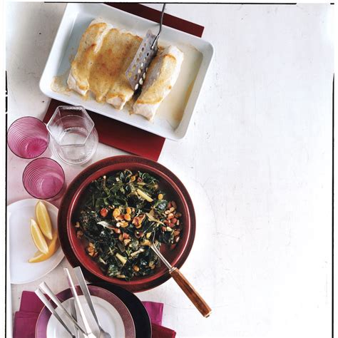 swiss-chard-with-raisins-and-almonds-recipe-epicurious image