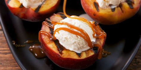 best-grilled-peach-sundaes-recipe-delish image